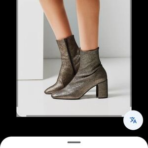 Jeffrey Campbell  Bronze/Pewter Metallic Heeled Boots, 9